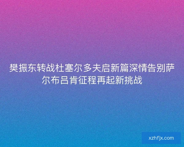 樊振东转战杜塞尔多夫启新篇深情告别萨尔布吕肯征程再起新挑战
