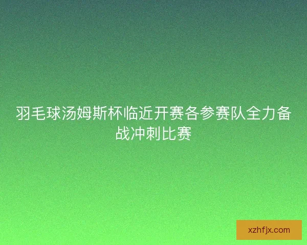 羽毛球汤姆斯杯临近开赛各参赛队全力备战冲刺比赛